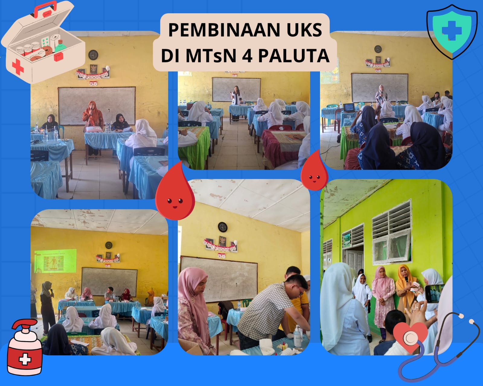 Tim Puskesmas Portibi Laksanakan Pembinaan Usaha Kesehatan Sekolah (UKS) di MTsN 4 Padang Lawas Utara